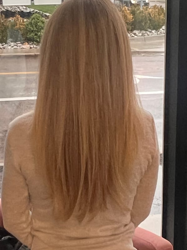 Balayage hair color result — Tim's Teazz Denver client